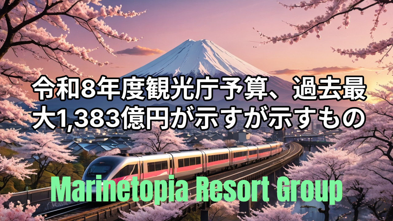  令和8年度観光庁予算：過去最大1,383億円が示す観光新時代とビジネスチャンス